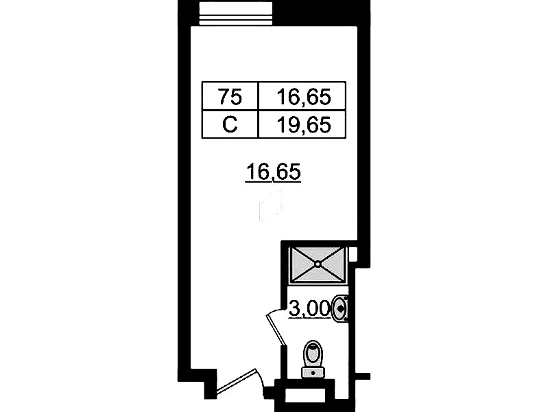 Квартира студия 19.65 м², 9/9 эт., Апарт-отель «Апарт отель Well»